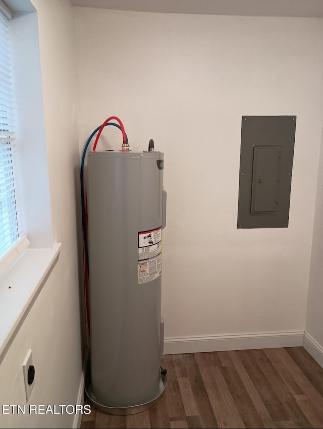 utilities with electric water heater and electric panel