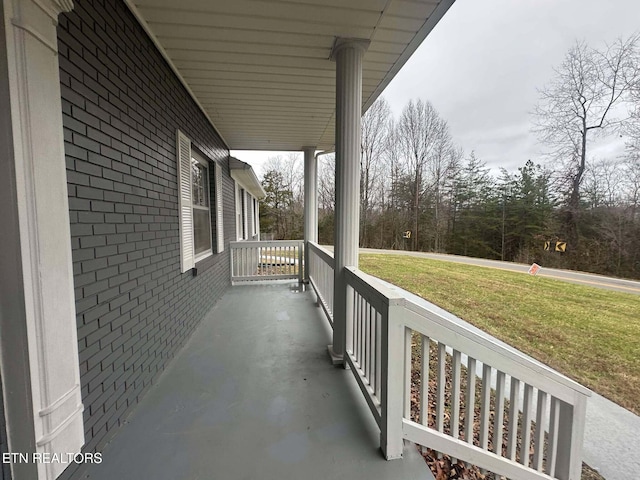 balcony with covered porch