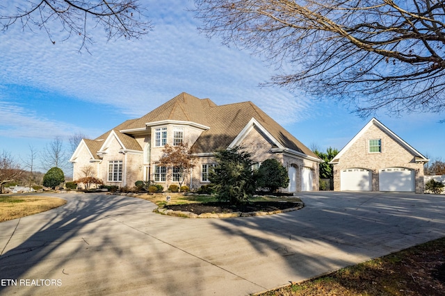 view of front facade with a garage