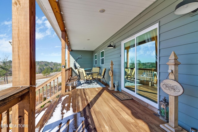 view of wooden deck