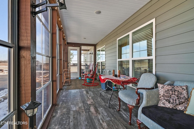 view of sunroom