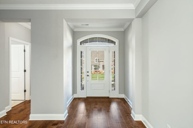 330 Kendall Hunt St, Knoxville, TN 37934 - entrance foyer featuring crown molding and dark hardwood / wood-style floors