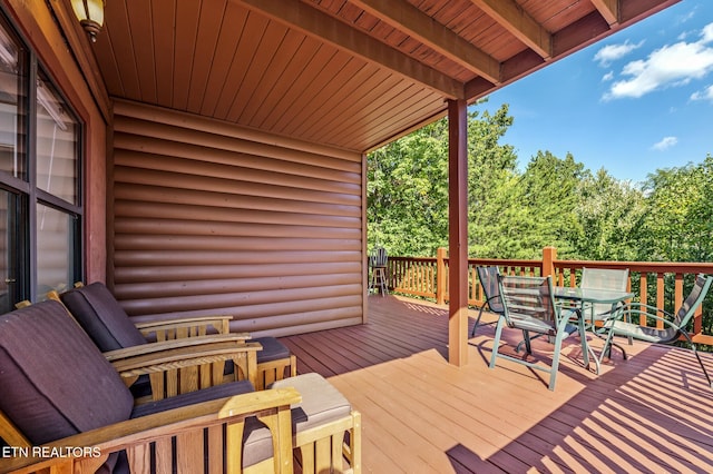 view of wooden deck