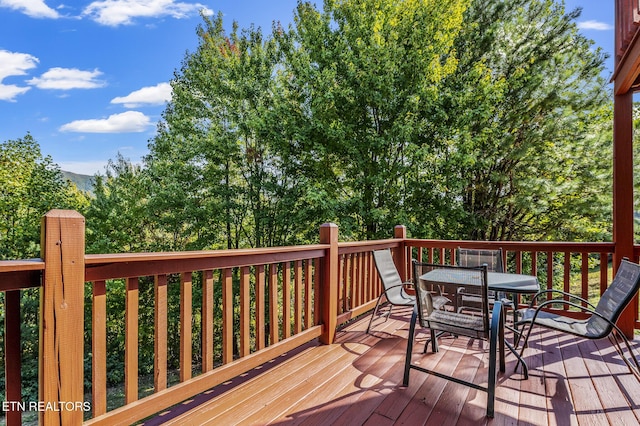 view of wooden deck