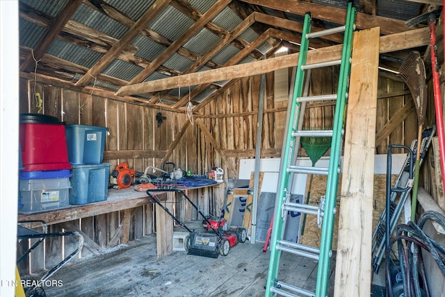 view of storage room