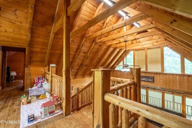 view of unfinished attic