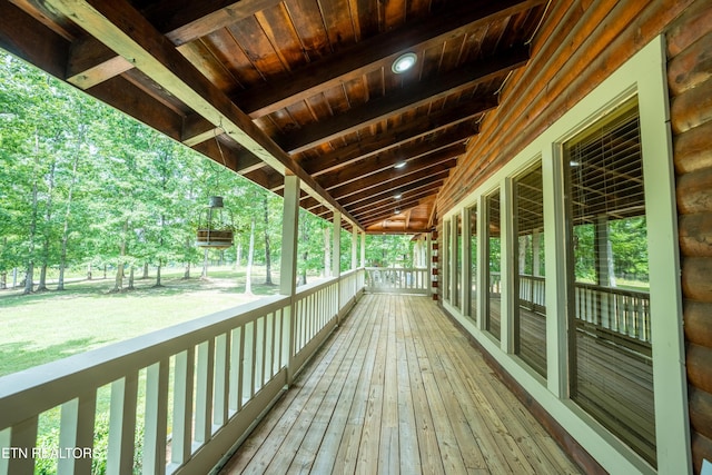 view of wooden terrace