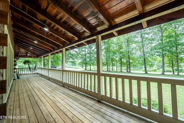 view of wooden terrace