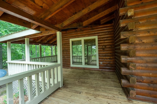 view of wooden terrace