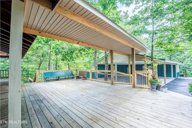 view of wooden deck