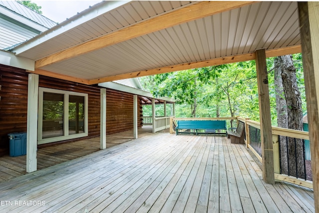 view of wooden deck