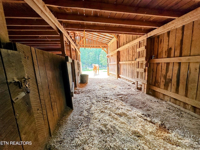 view of horse barn