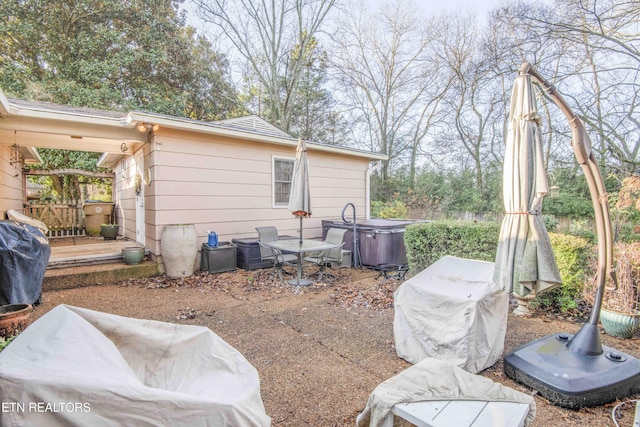 view of patio / terrace with a grill