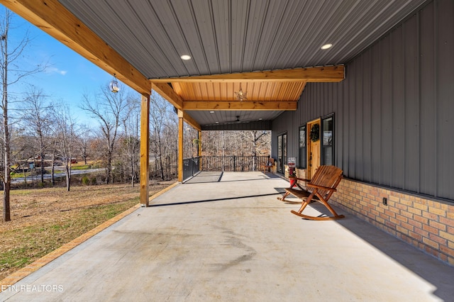 view of patio / terrace featuring a porch