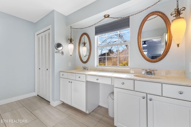 bathroom with vanity