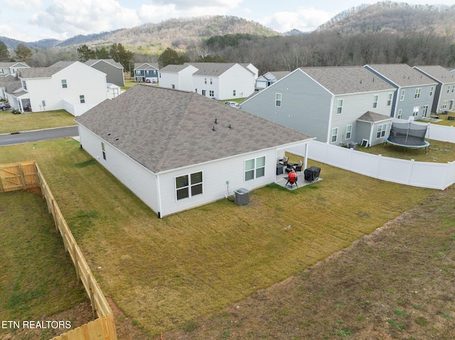 bird's eye view featuring a mountain view