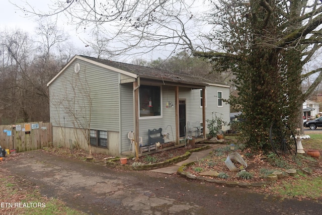 view of front of home