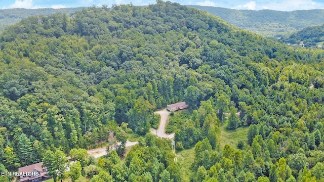 aerial view featuring a mountain view