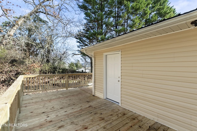 view of wooden deck