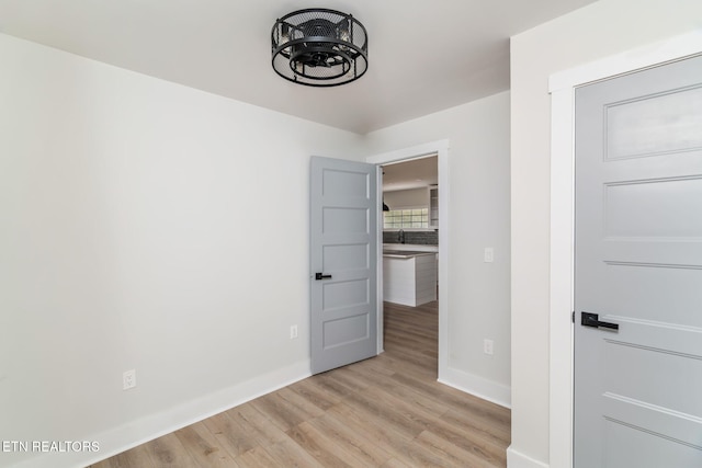 interior space with light hardwood / wood-style floors