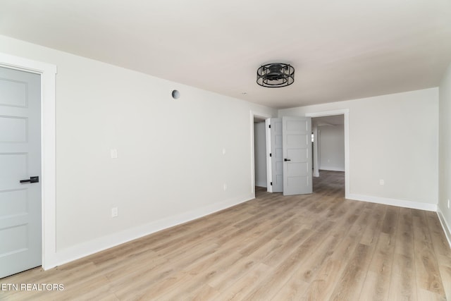 empty room featuring light hardwood / wood-style flooring