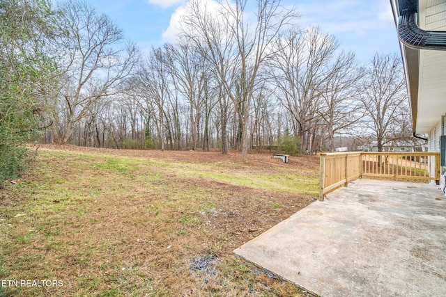 view of yard with a patio