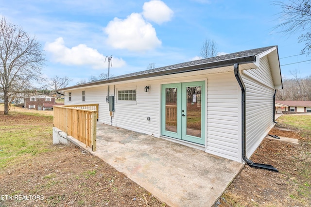 rear view of property featuring a patio