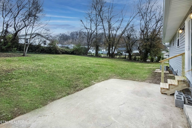 view of yard with a patio