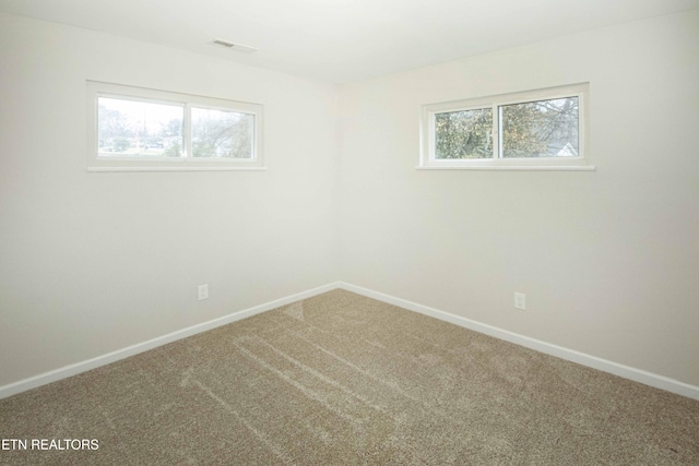 view of carpeted empty room