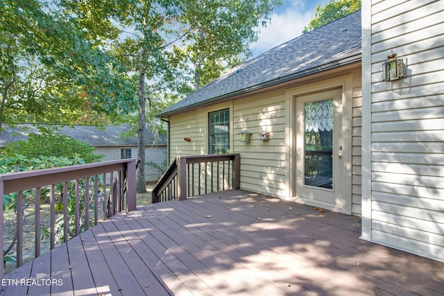 view of wooden deck