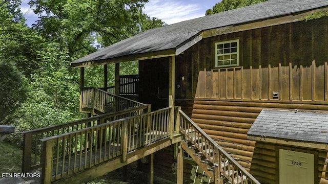 view of wooden deck