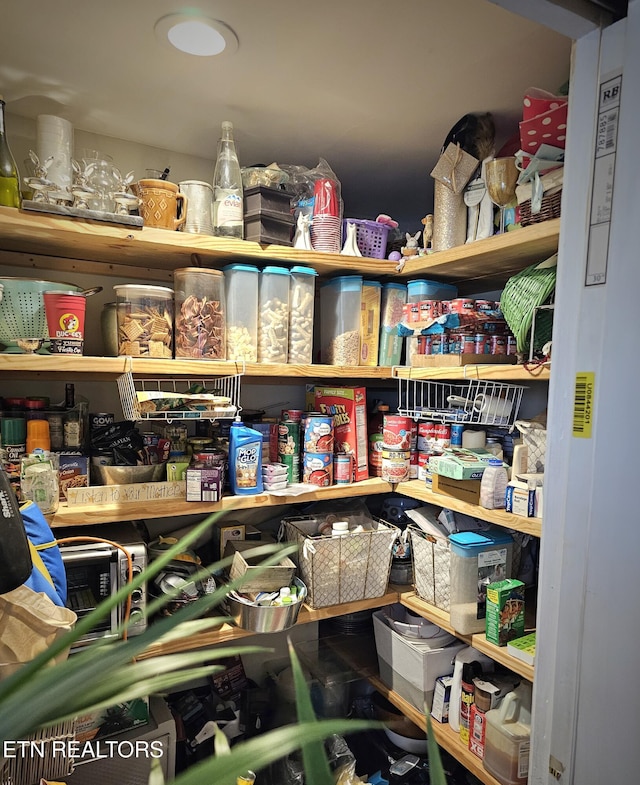 view of pantry