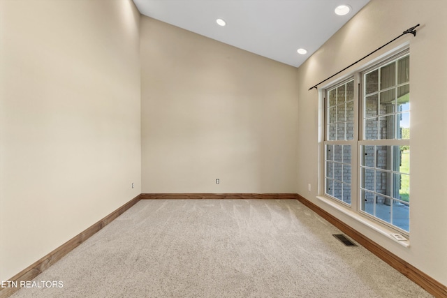 view of carpeted spare room