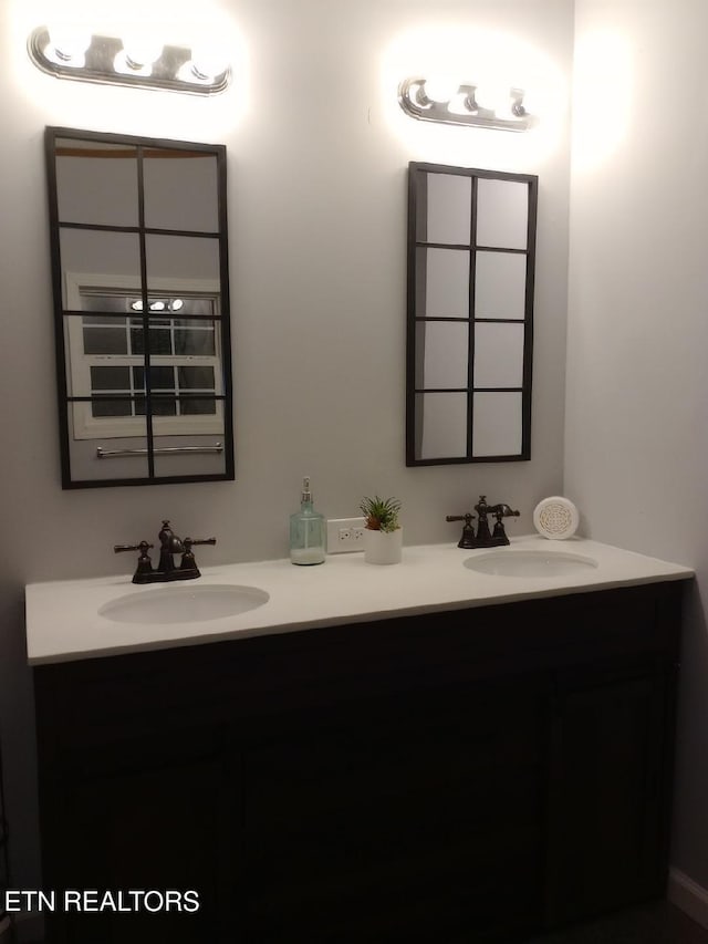 bathroom with vanity