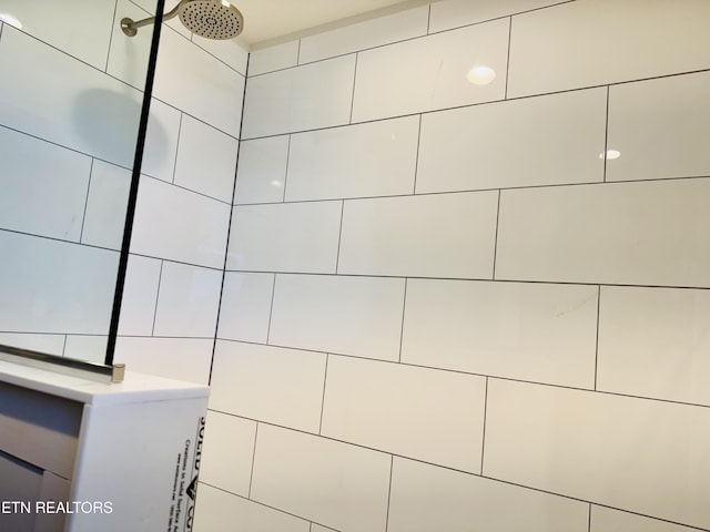 room details with tiled shower