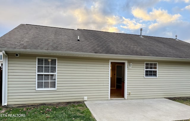 rear view of house featuring a patio area