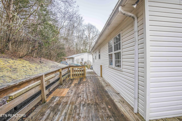 view of wooden deck