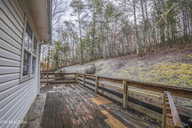 view of wooden terrace