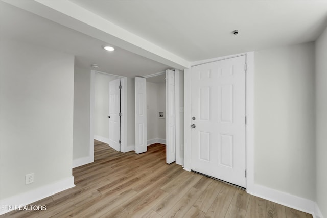 interior space with light wood-type flooring