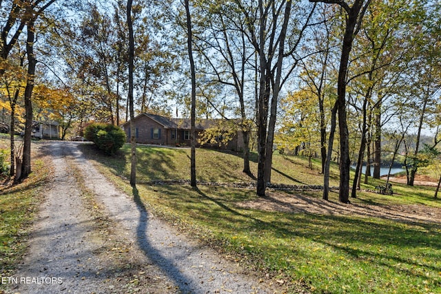 exterior space featuring a water view