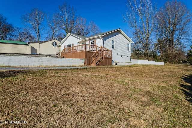 exterior space featuring a deck