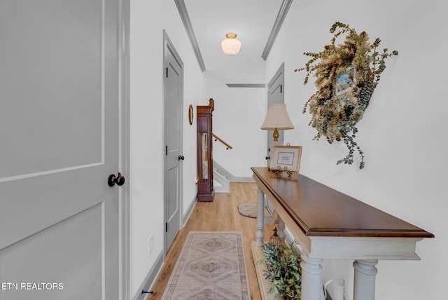 hallway featuring light hardwood / wood-style flooring