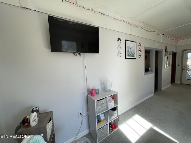 interior space featuring carpet floors