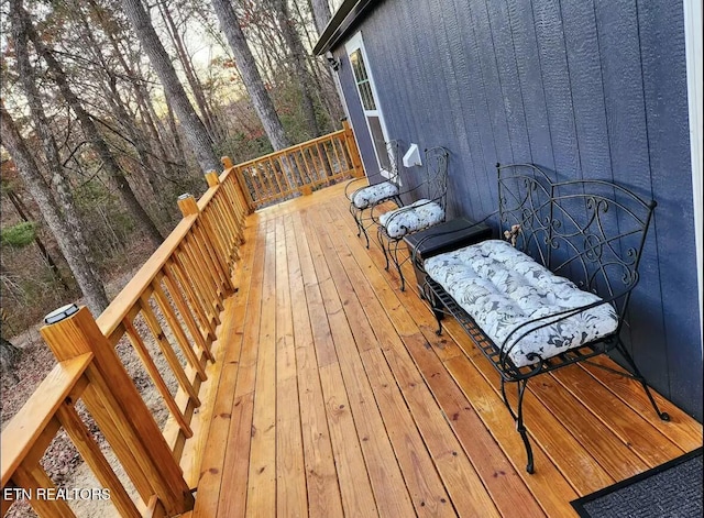 view of wooden terrace