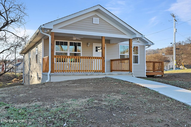 bungalow-style house featuring covered porch