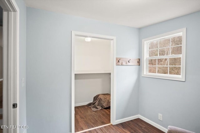 interior space featuring dark hardwood / wood-style floors