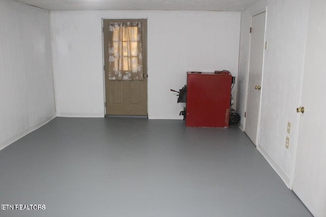 empty room with concrete floors