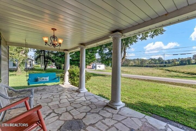 view of patio / terrace with covered porch