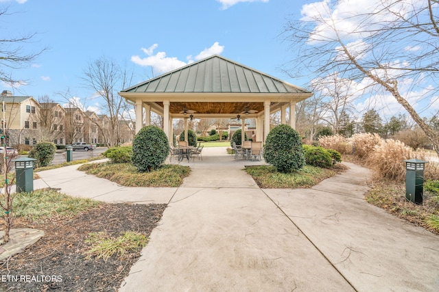 view of property's community featuring a gazebo