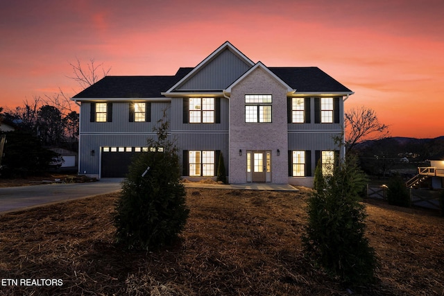 view of front of house featuring french doors and a garage